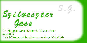 szilveszter gass business card